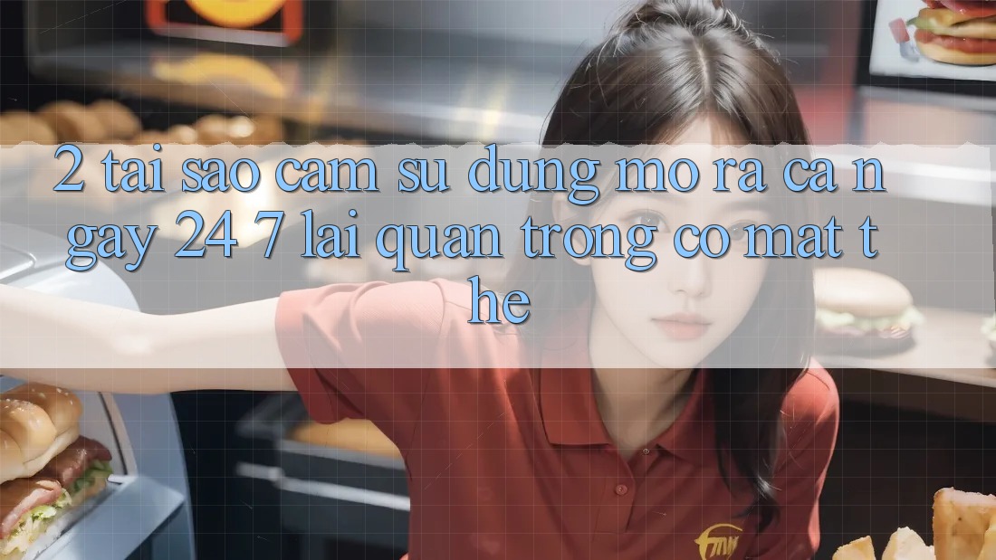 2. Tại Sao Cảm sử dụng “Mở ra Cả Ngày” (24/7) Lại Quan Trọng Có mặt Thế? 2. Tại Sao Cảm sử dụng “Mở ra Cả Ngày” (24/7) Lại Quan Trọng Có mặt Thế?